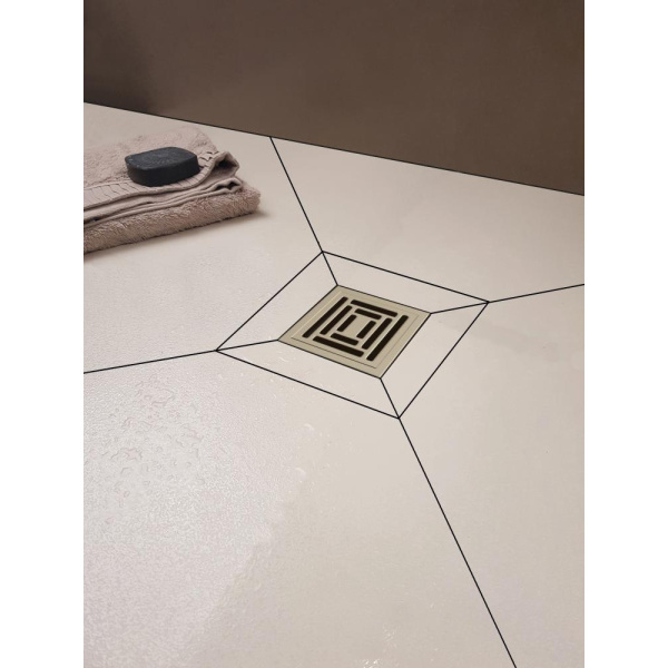 Душевой трап (15х15) Berges Wasserhaus ZENTRUM Uno 090372 хром матовый